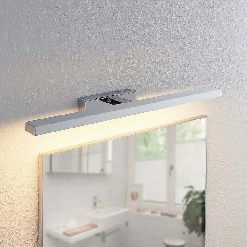 B-Ware Lindby LED-Spiegelleuchte Jukka Wandleuchte chrom warmweiß 60cm IP44 Badezimmer