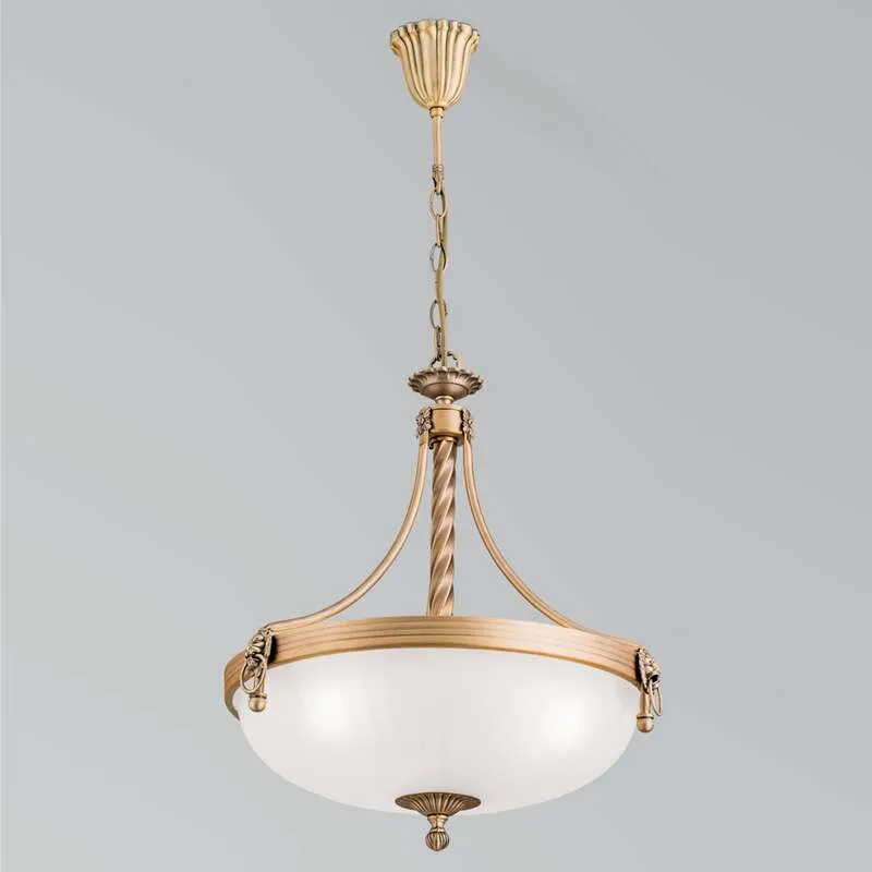 B-Ware Orion Hängeleuchte Rocca 44cm dimmbar Pendelleuchte Lampe bronze weiß 3-flammig