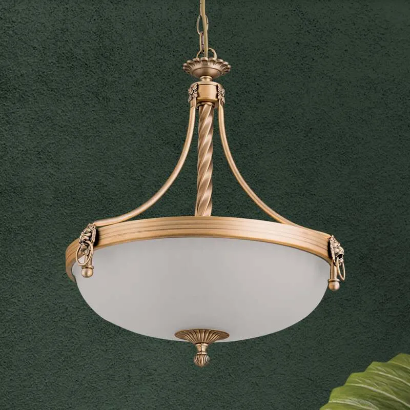 B-Ware Orion Hängeleuchte Rocca 44cm dimmbar Pendelleuchte Lampe bronze weiß 3-flammig