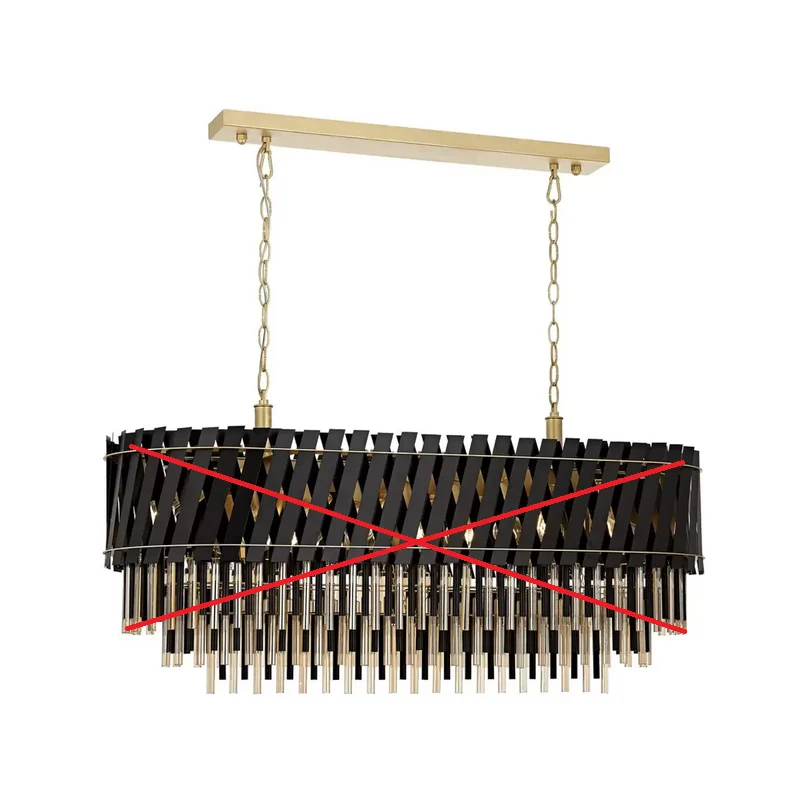 B-Ware Hängeleuchte AV-1865-120x40BSY Hängelampe Lampe Leuchte E27 SIEHE TEXT/FOTO