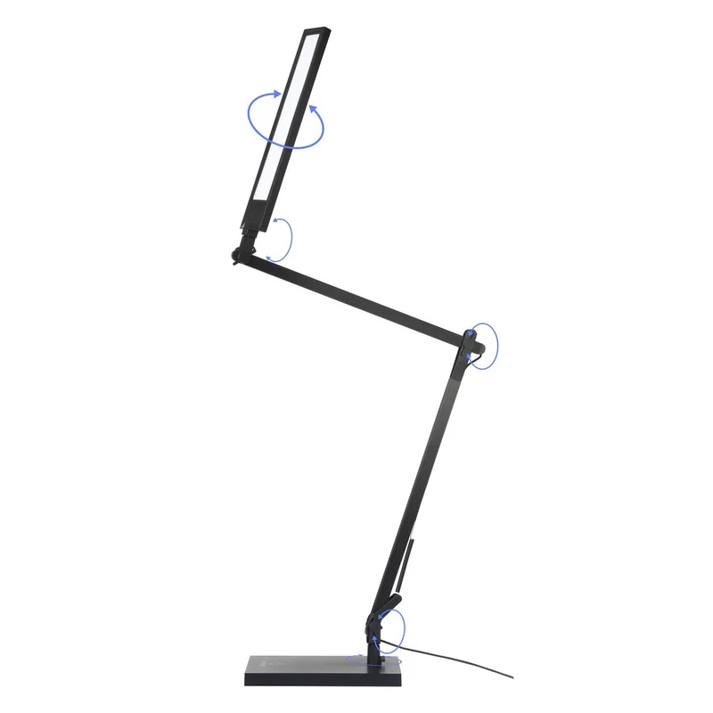 B-Ware RENKFORCE LED Tischleuchte Schreibtischlampe Flexarm Dimmbar Schwarz Kunststoff