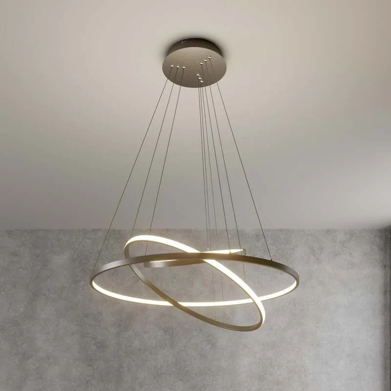 B-Ware Lucande Pendelleuchte Hängelampe LED nickel Metall Kunststoff dimmbar warmweiß