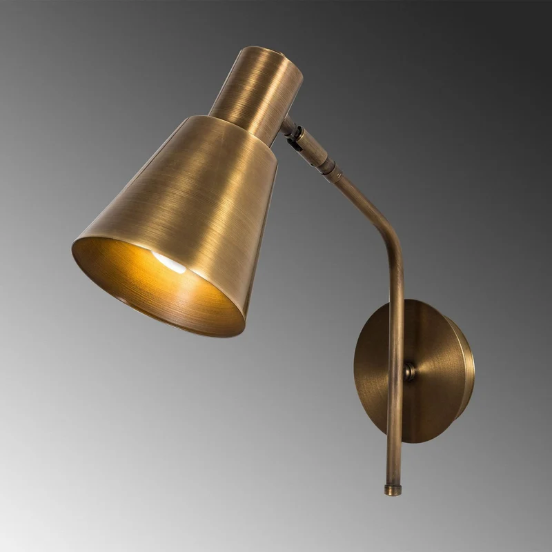 B-Ware Wandleuchte Sivani MR-663 gold antik Metall Ø 15 cm Wandlampe Lampe Leuchte Spot
