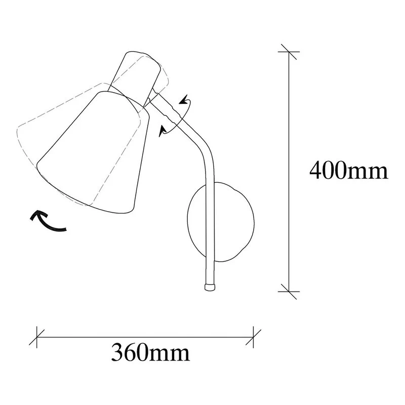 B-Ware Wandleuchte Sivani MR-663 gold antik Metall Ø 15 cm Wandlampe Lampe Leuchte Spot