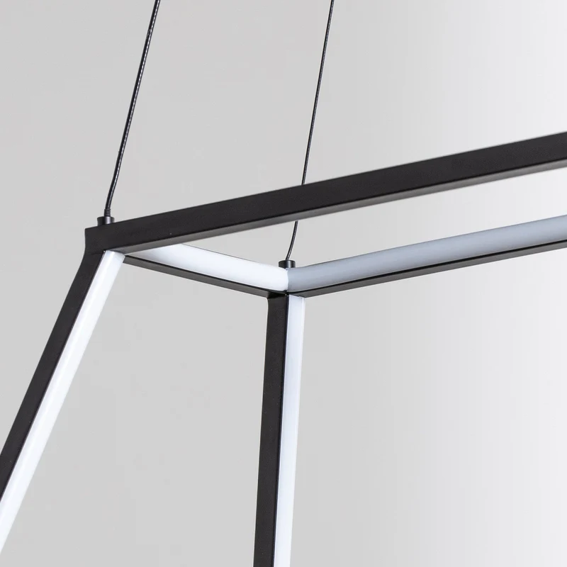 B-Ware Lucande Pendelleuchte Hängeleuchte LED Mensola Aluminium schwarz 75 cm