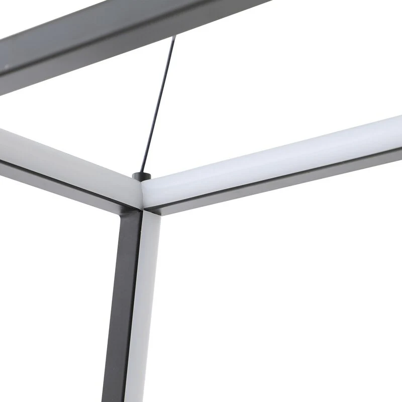 B-Ware Lucande Pendelleuchte Hängeleuchte LED Mensola Aluminium schwarz 75 cm