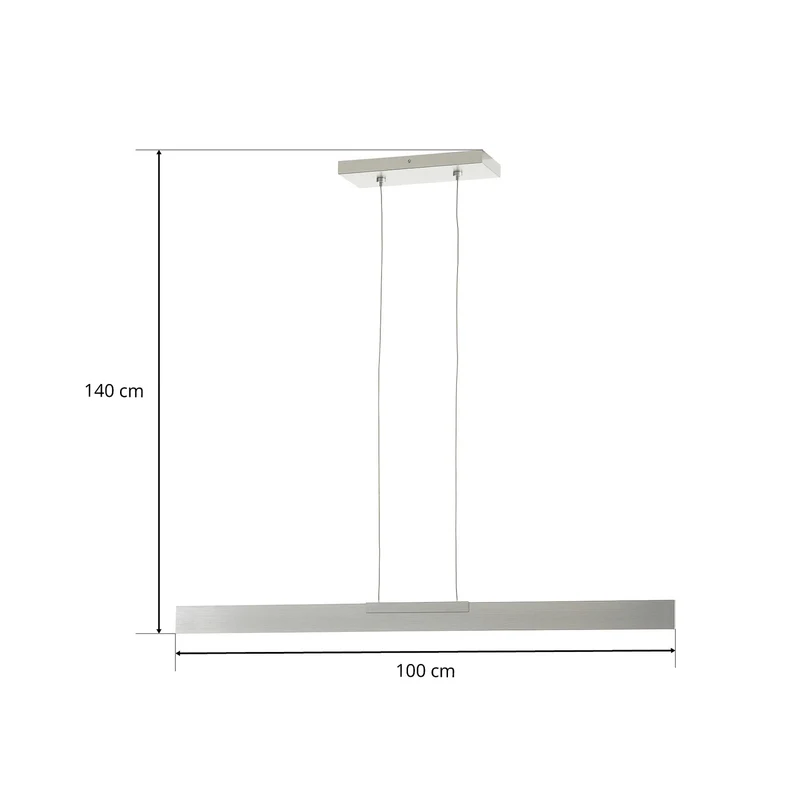 B-Ware Bopp Nano LED Hängeleuchte Pendelleuchte Aluminium Lampe Länge 100cm Touch-Dimm