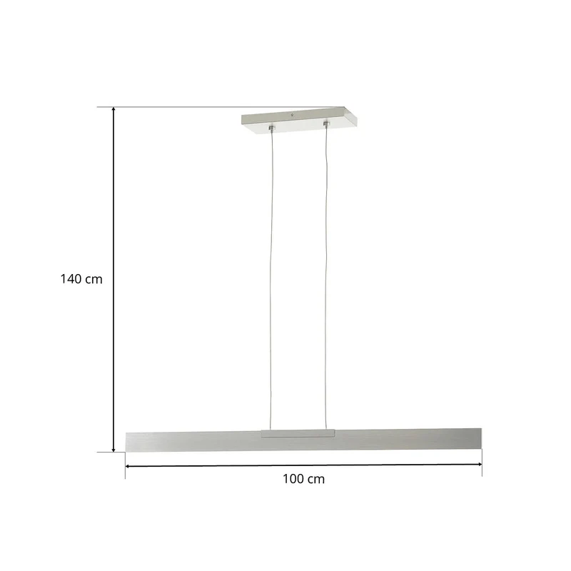 B-Ware Bopp Nano LED Hängeleuchte Pendelleuchte Aluminium Lampe Länge 100cm Touch-Dimm