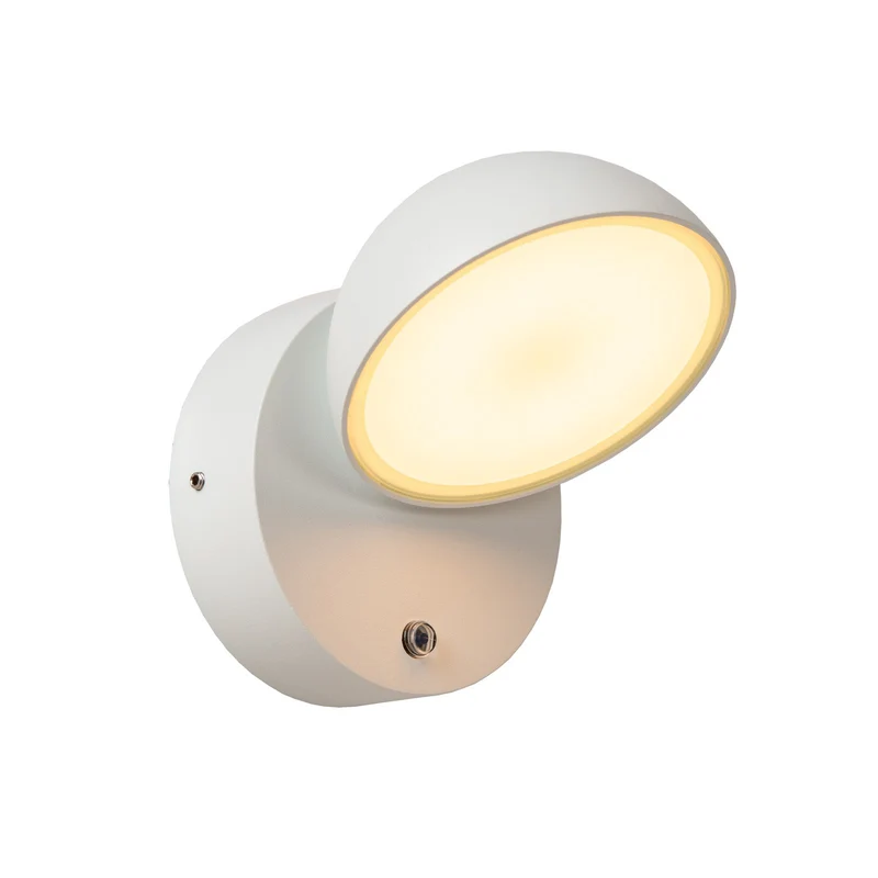 B-Ware Lucide Wandleuchte Wandlampe LED Finn Außenleuchte Metall weiß IP54 Sensor Tag N
