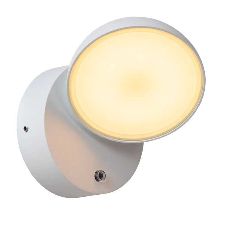 B-Ware Lucide Wandleuchte Wandlampe LED Finn Außenleuchte Metall weiß IP54 Sensor Tag N