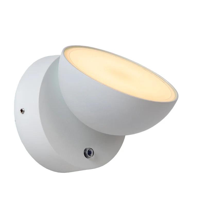 B-Ware Lucide Wandleuchte Wandlampe LED Finn Außenleuchte Metall weiß IP54 Sensor Tag N