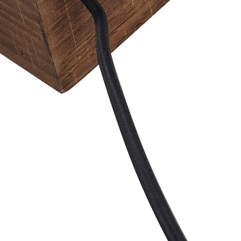 B-Ware Lindby Wandleuchte Vatana Holz Stecker USB-Port 80 cm Wandlampe Lampe Leuchte