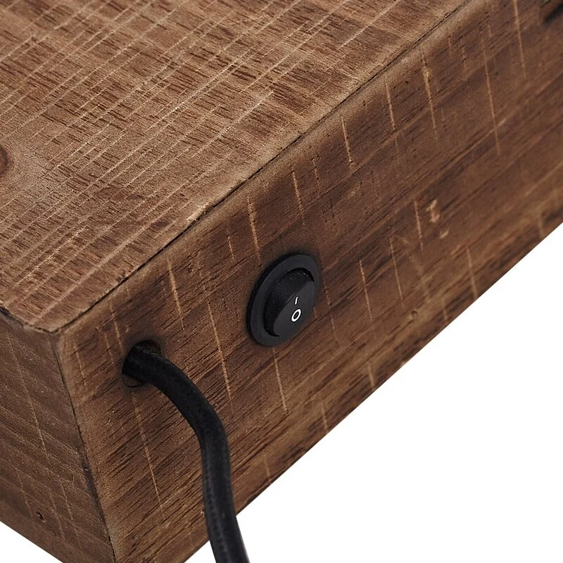 B-Ware Lindby Wandleuchte Vatana Holz Stecker USB-Port 80 cm Wandlampe Lampe Leuchte