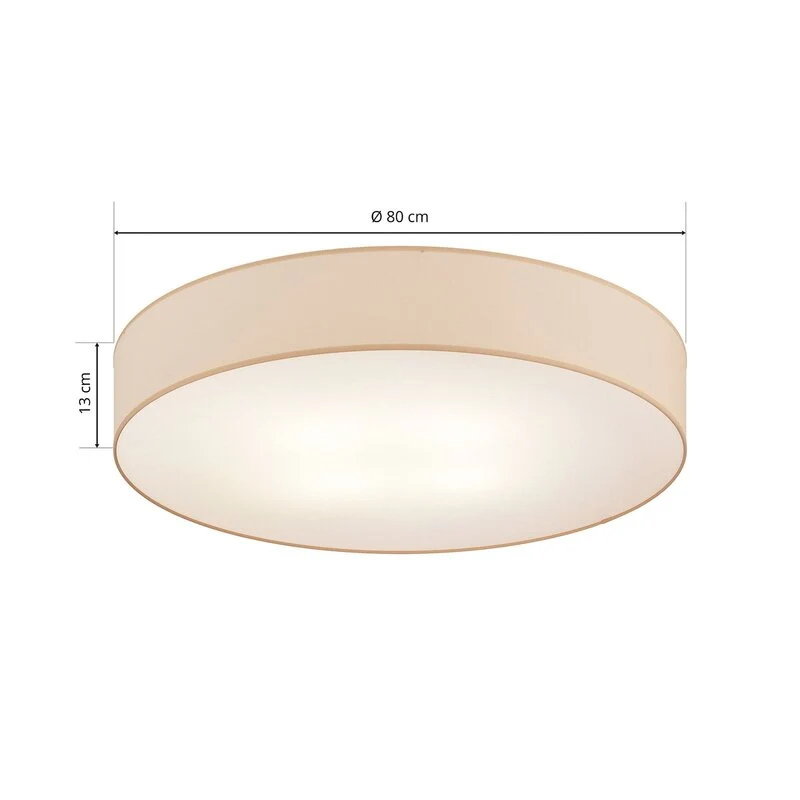 B-Ware TK Lighting Deckenleuchte Rondo beige Ø 80 cm SIEHE TEXT/FOTO