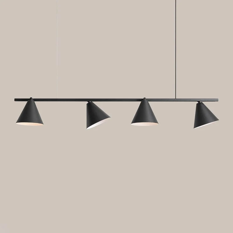 B-Ware ALDEX Hängeleuchte Lampe Pendelleuchte schwarz Metall 4-flammig Kegel Leuchte