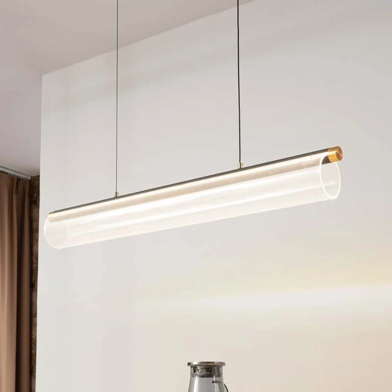 B-Ware Lucande Pendelleuchte Hängeleuchte LED transparent Acryl Metall Alania180