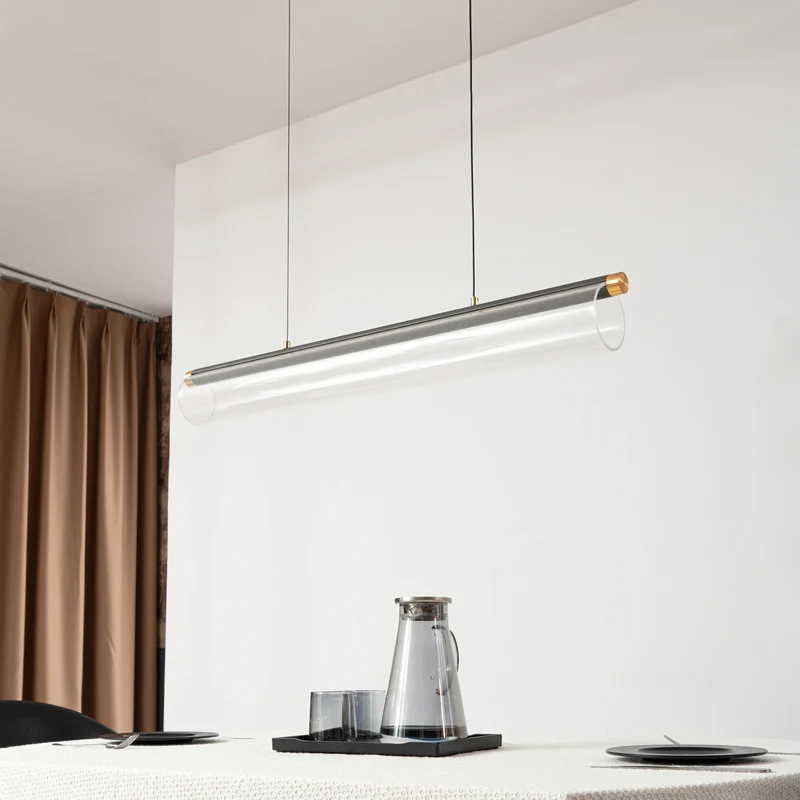B-Ware Lucande Pendelleuchte Hängeleuchte LED transparent Acryl Metall Alania180