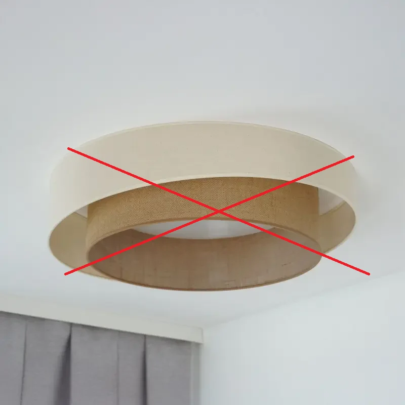 B-Ware Duolla LED-Deckenleuchte Luneta S Fernbedienung Jute beige Ø60cm SIEHE TEXT/FOTO