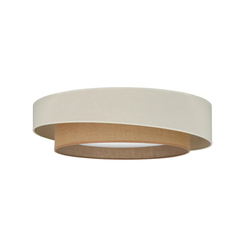 B-Ware Duolla LED-Deckenleuchte Luneta S Fernbedienung Jute beige Ø60cm SIEHE TEXT/FOTO