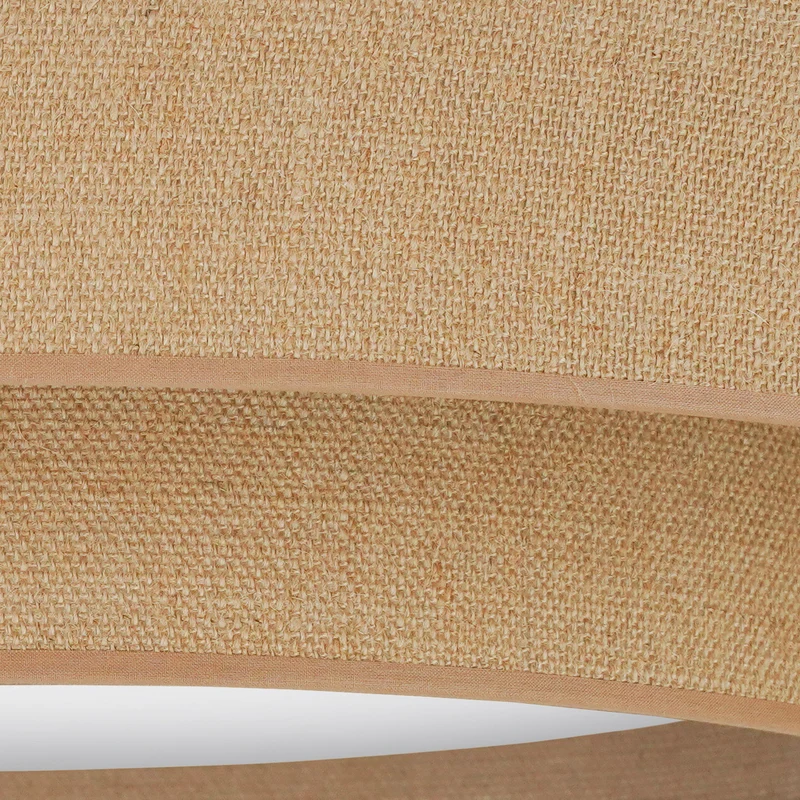 B-Ware LED Deckenleuchte Lampe Luneta Textil braun Jute Fernbedienung dimmbar 60 cm