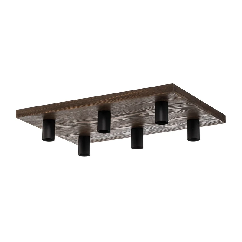 B-Ware Envostar Lobo Deckenlampe Leuchte Deckenbeleuchtung 6-flammig Kiefer grau LED