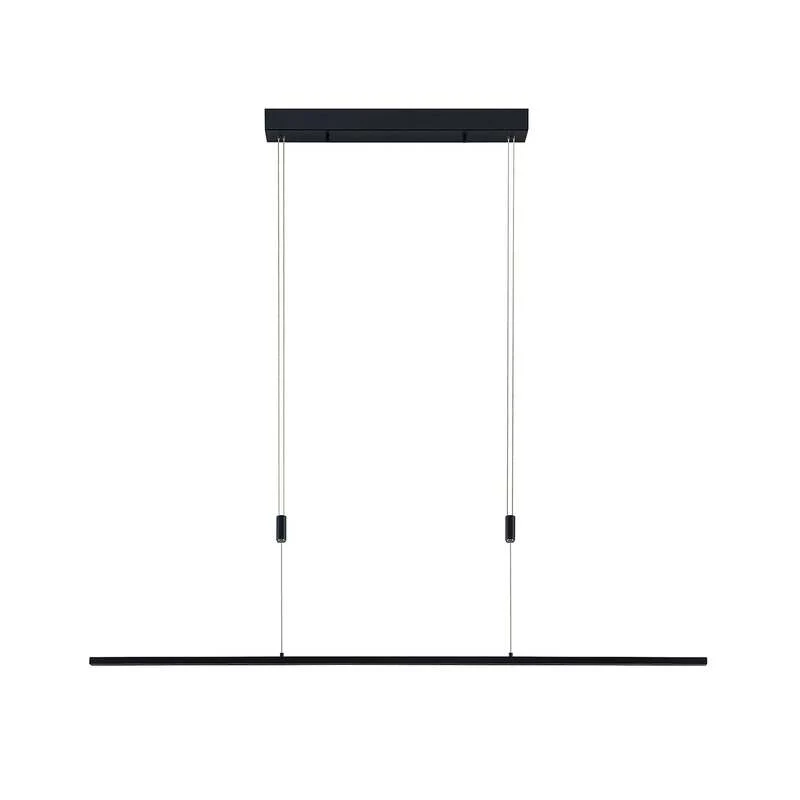 B-Ware Lucande Pendelleuchte Hängeleuchte Stakato LED dimmbar schwarz matt 140cm 6-flg