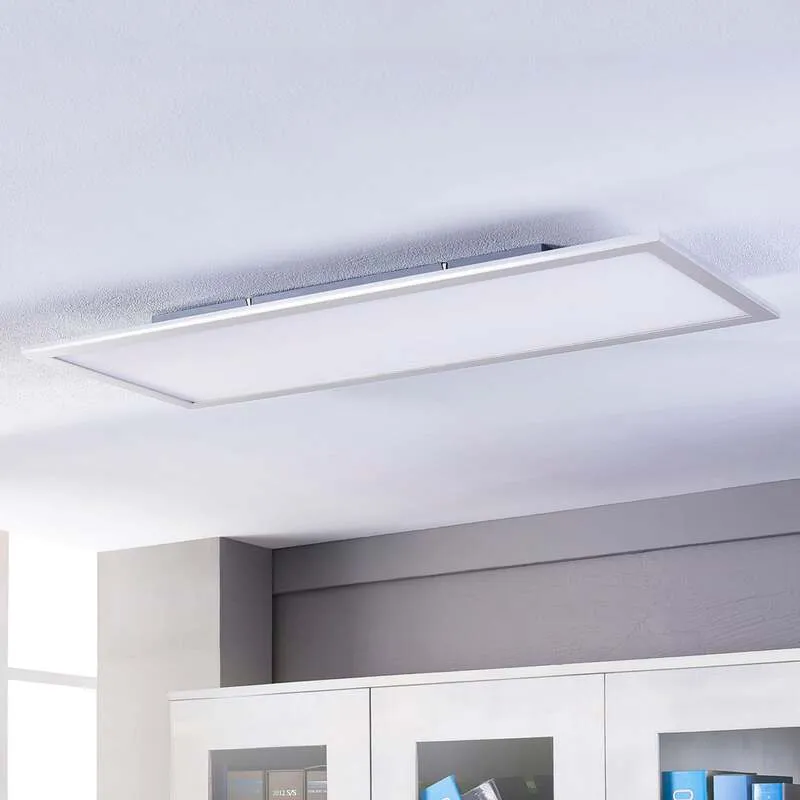 B-Ware Lindby Deckenlampe Deckenleuchte Livel LED Lampe Leuchte silber 120x30cm