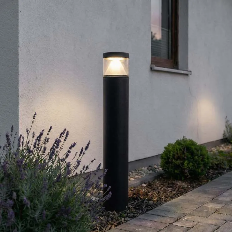 Lucande Pollerleuchte Pollerlampe LED Wegelampe Darja dunkelgrau Aluminium357
