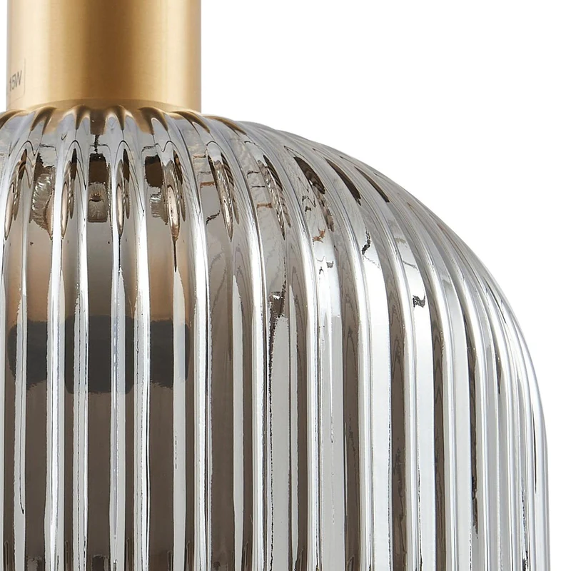 B-Ware Lindby Hängeleuchte Pendelleuchte Doroteo 5 flammig grau Glas