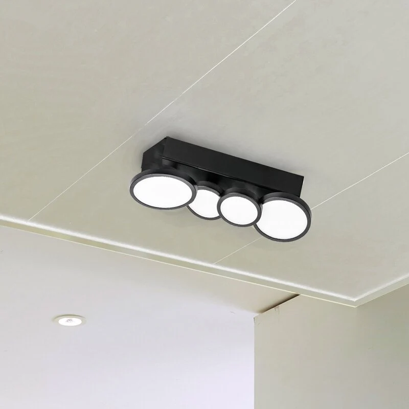 B-Ware LIGHTME Deckenleuchte Deckenlampe LED Aqua GU10 schwarz Lampen austauschbar964