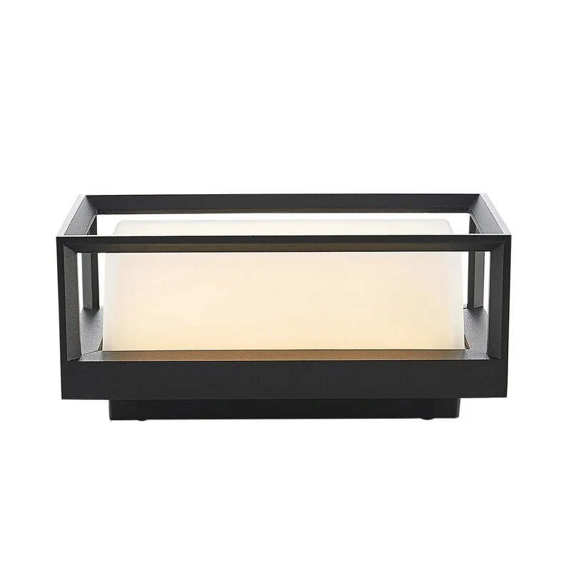 B-Ware Lucande Wandleuchte Außenleuchte LED Lampe Wandlampe dunkelgrau Glas IP65