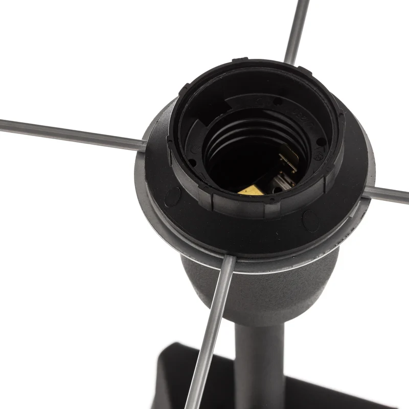 B-Ware Euluna Stehleuchte Tago Dreibein Lampe schwarz silber Wohnzimmer SIEHE TEXT/FOTO
