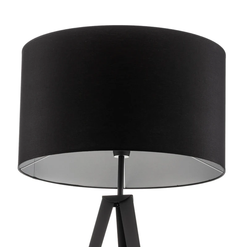 B-Ware Euluna Stehleuchte Tago Dreibein Lampe schwarz silber Wohnzimmer SIEHE TEXT/FOTO