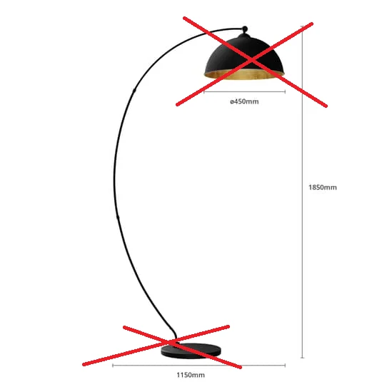 B-Ware Lindby Gebogene Stehleuchte Stehlampe Lampe Leuchte Jonera SIEHE TEXT/FOTO246