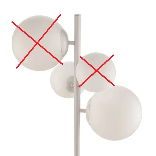 B-Ware Euluna Stehleuchte Stehlampe Dione Lampe Leuchte 4-flg weiß SIEHE TEXT/FOTO