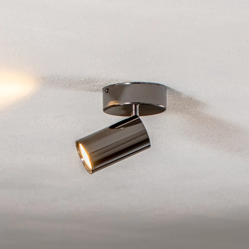 B-Ware Lucea Deckenstrahler Spotte Deckenlampe Deckenleuchte schwarz-chrom 1-flg GU10