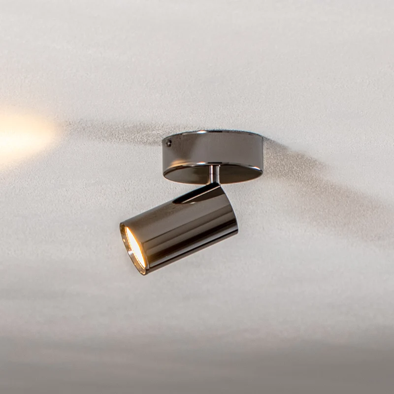 B-Ware Lucea Deckenstrahler Spotte Deckenlampe Deckenleuchte schwarz-chrom 1-flg GU10