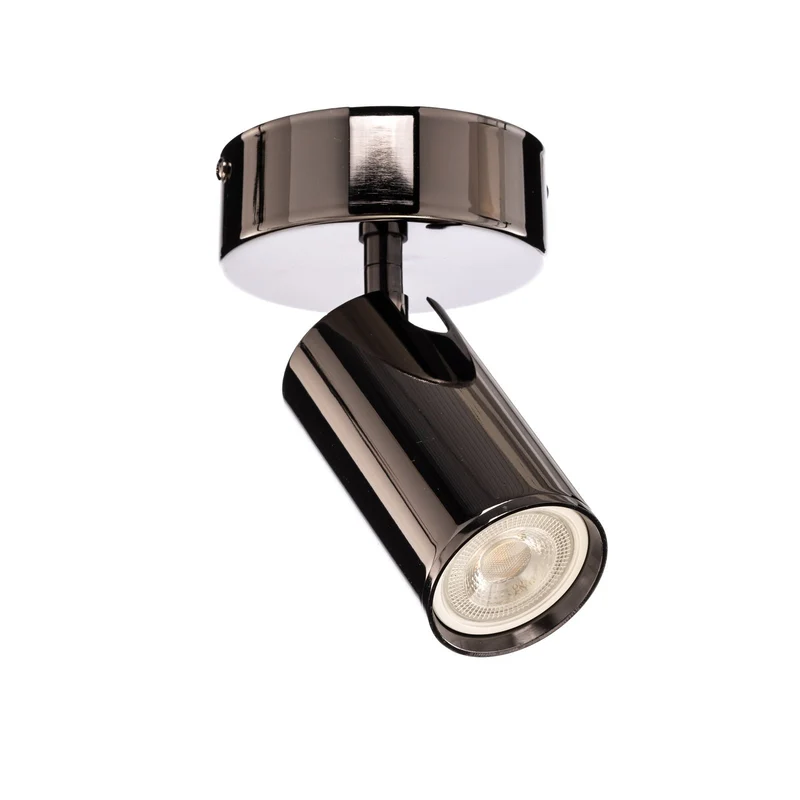 B-Ware Lucea Deckenstrahler Spotte Deckenlampe Deckenleuchte schwarz-chrom 1-flg GU10