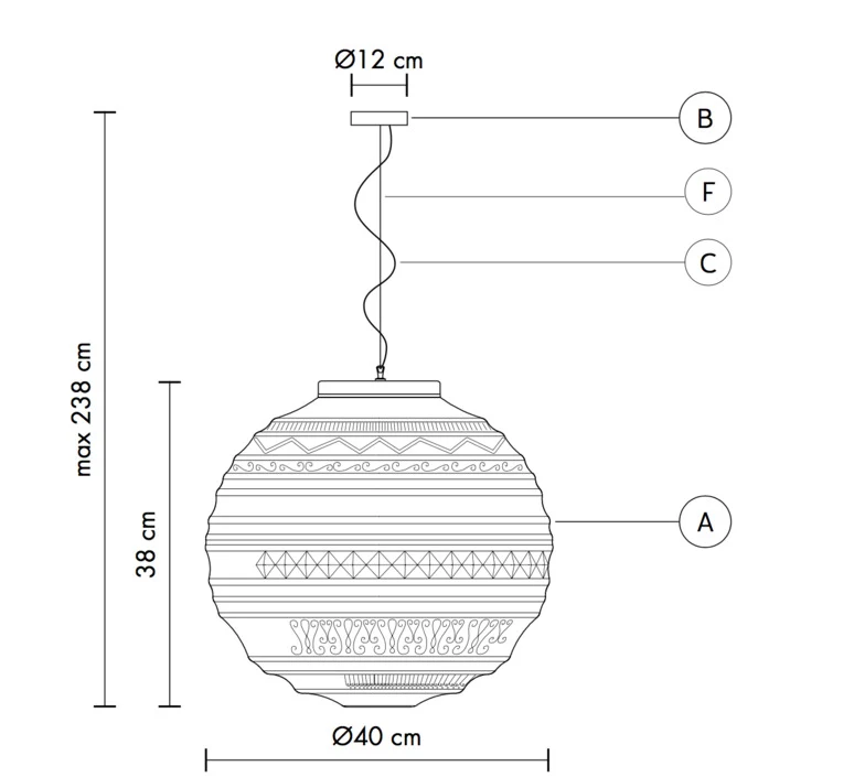 B-Ware Karman Hängeleuchte Braille Pendelleuchte Lampe Designerleuchte 40 cm E27 Weiß
