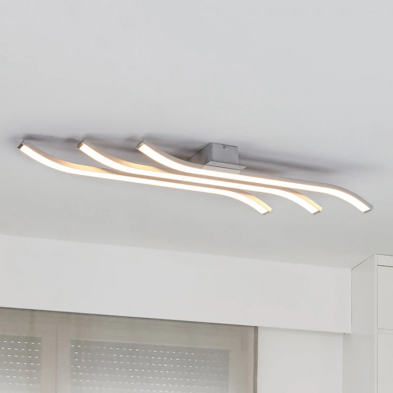 B-Ware Domiluce Deckenlampe Deckenleuchte LED Largo Aluminium Weiss 3 flammig 83 cm