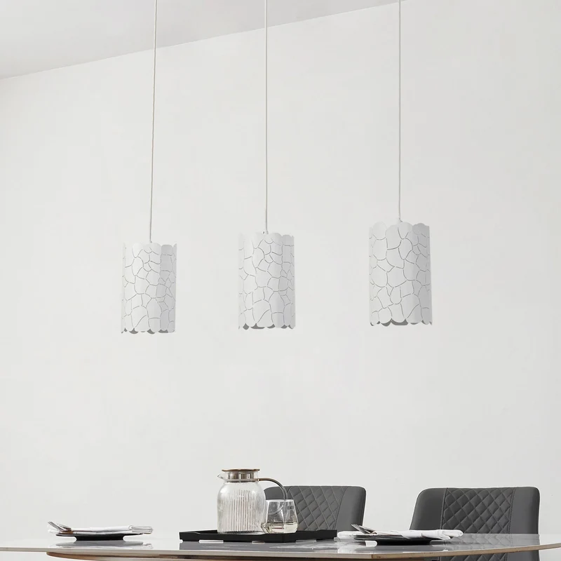 B-Ware Lindby Hängeleuchte Pendelleuchte Aralena weiß 3-flammig E27 LED Länge 92 cm