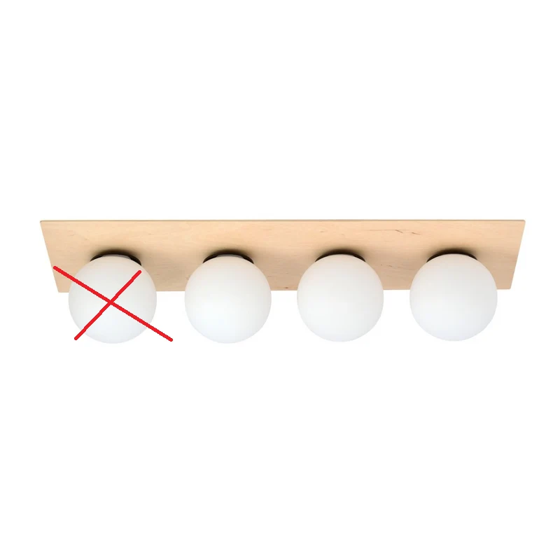 B-Ware Emibig Deckenleuchte Lampe Kenzo braun weiß 4-flammig SIEHE TEXT/FOTO