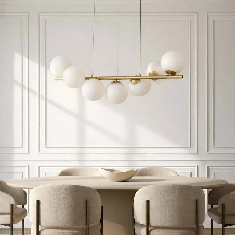 B-Ware Lucande Hängeleuchte Isandro gold opal Deckenlampe Deckenleuchte SIEHE TEXT/FOTO