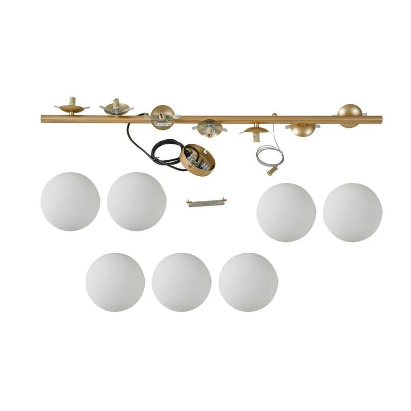 B-Ware Lucande Hängeleuchte Isandro gold opal Deckenlampe Deckenleuchte SIEHE TEXT/FOTO