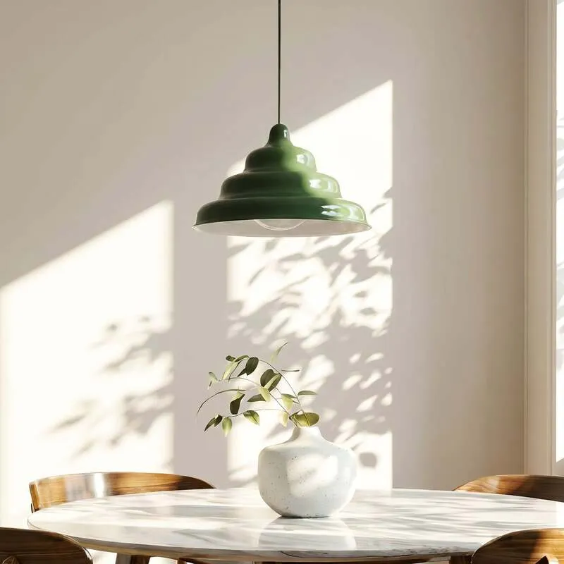 B-Ware Fala Pendelleuchte Hängelampe grün Glas Esszimmer skandinavisches Design