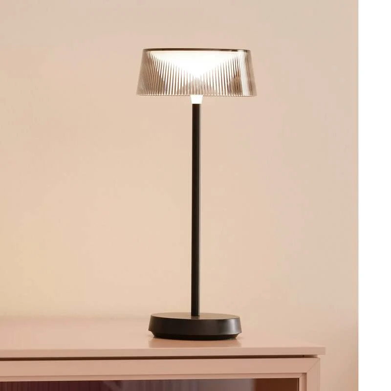 B-Ware Schöner Wohnen Tischleuchte Lampe LED Akku Torre Schwarz Dimmer USB Außen Innen