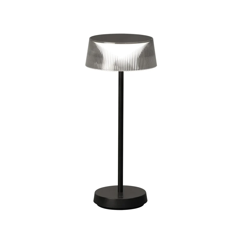 B-Ware Schöner Wohnen Tischleuchte Lampe LED Akku Torre Schwarz Dimmer USB Außen Innen