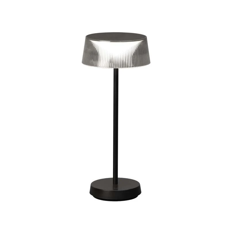 B-Ware Schöner Wohnen Tischleuchte Lampe LED Akku Torre Schwarz Dimmer USB Außen Innen