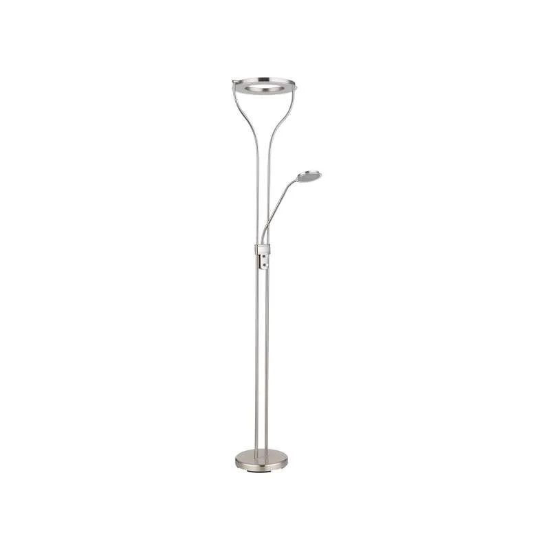 B-Ware Globo LED-Stehlampe Ebro Stehleuchte Standlampe Höhe 194 cm nickelfarben 2-flg.