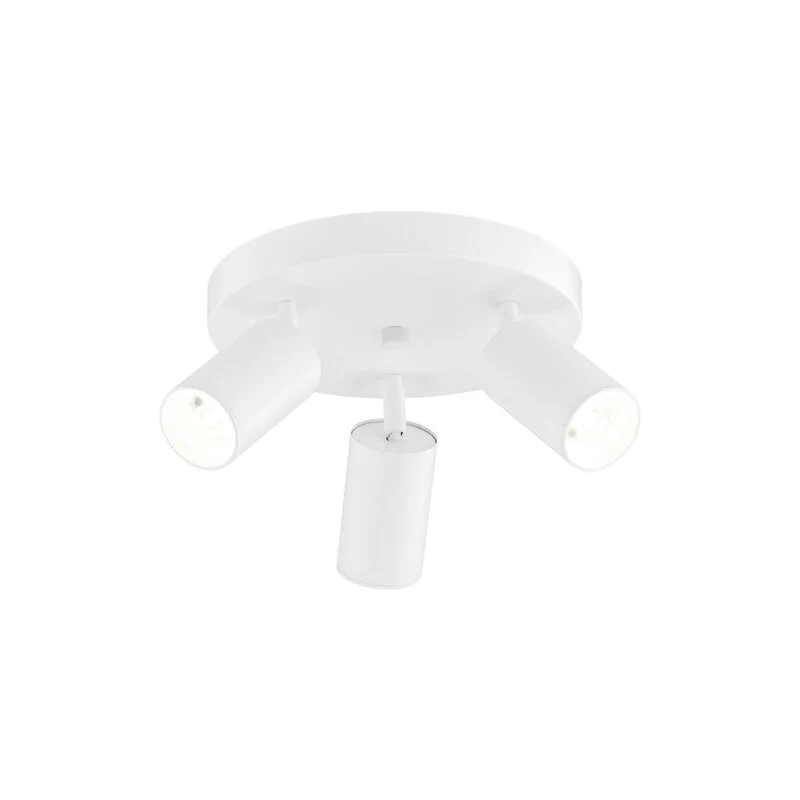 B-Ware Deckenstrahler Sado Lampe weiß Stahl justierbar 3-flammig rund Lampe Spot Licht